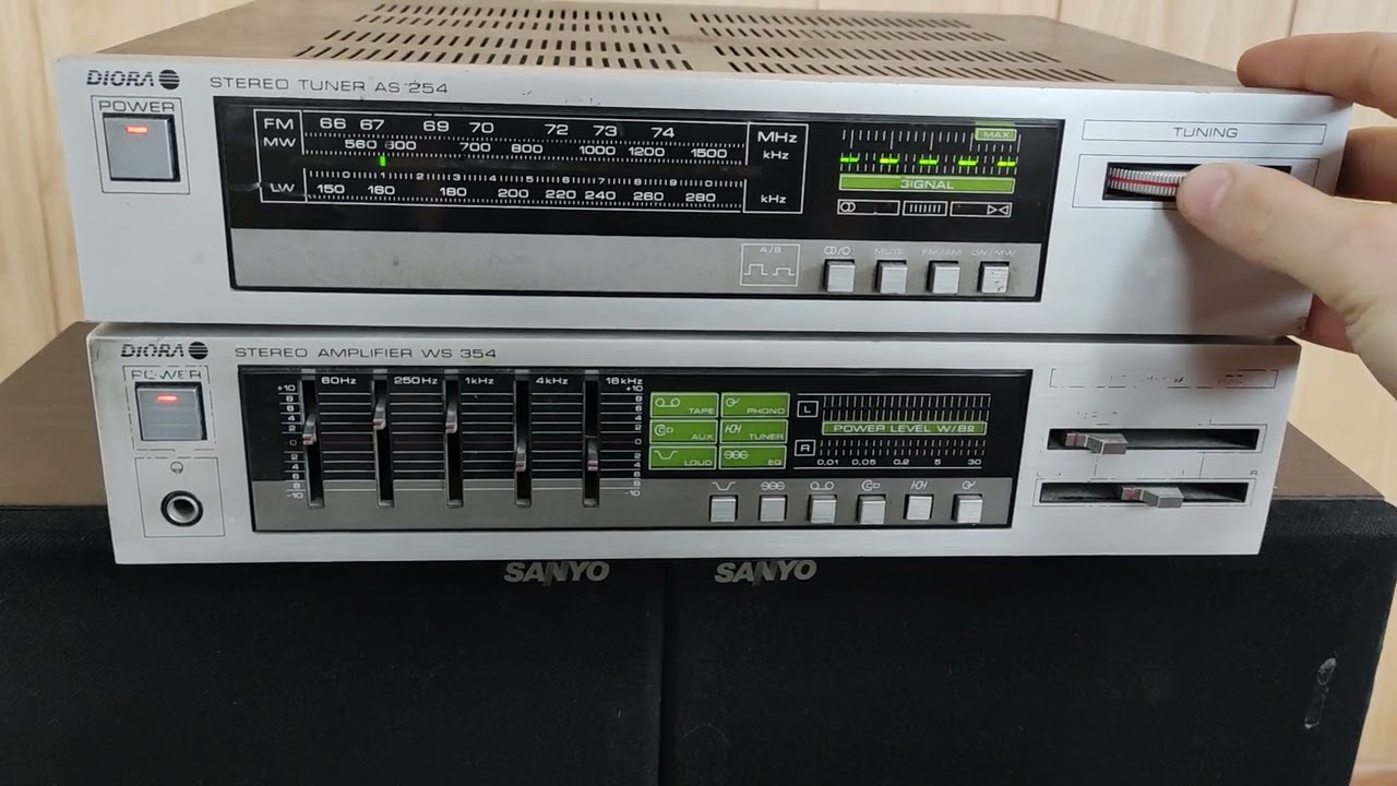 WIEŻA UNITRA DIORA TUNER AS254, AMPLIFER WS354