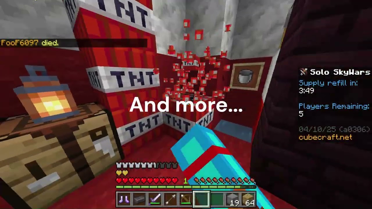 TNT trap in Cubecraft  Skywars