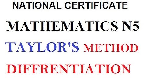 Mathematics N5 TAYLOR