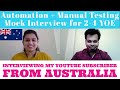 Automation Engineer Mock Interview for 2-3 YOE | Selenium-Java-Manual Testing | Interviewing my Subs