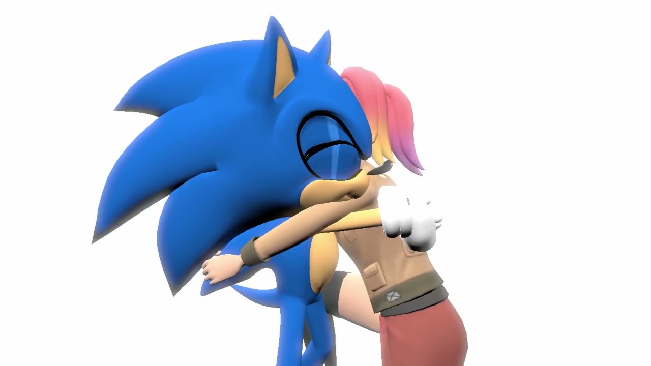 Sonic and Saiko hugging SFM