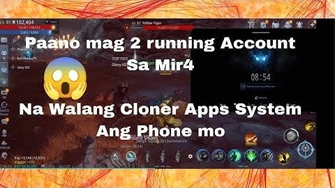Paano mag double running account sa mir4 isang Device lang