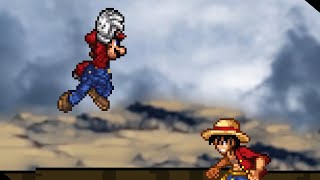 [13+] [Sprite Animation] - Mario and Captain Falcon vs Luffy [Smash vs Jump Force Part]