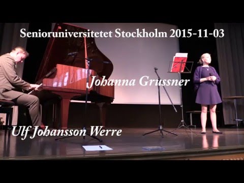 151103 Johanna Grüssner och Ulf Johansson Werre - Underbart är kort