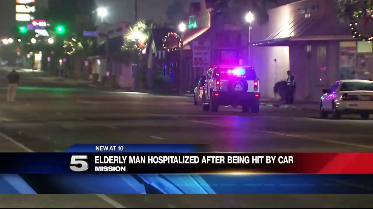 Elderly Man Hospitalized After Being Hit by Car in Mission - YouTube