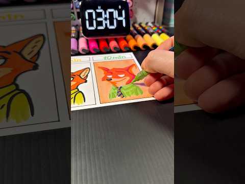 [10 min] Drawing Nick Wilde (Zootopia 2)#drawing #art #nickwilde #zootopia