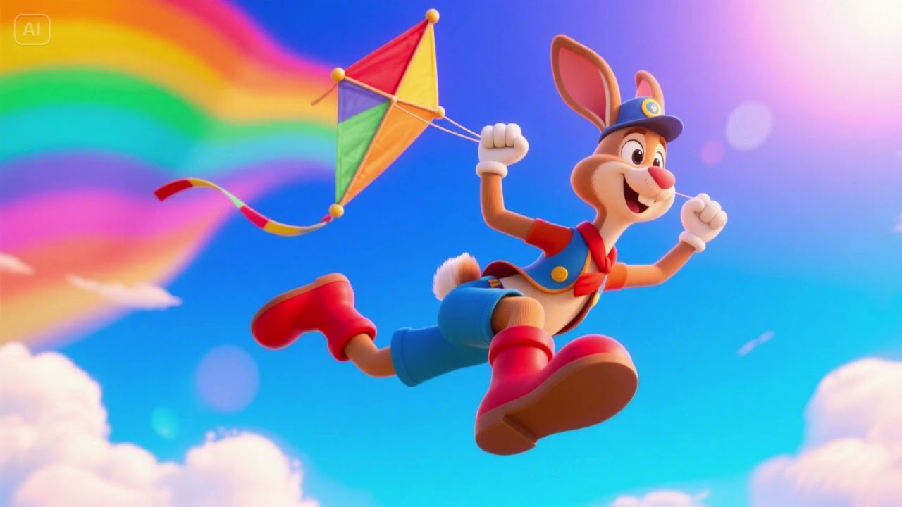 Kite Dancing in the Sky with Captain Kangaroo – A Breezy Adventure Song for Kids