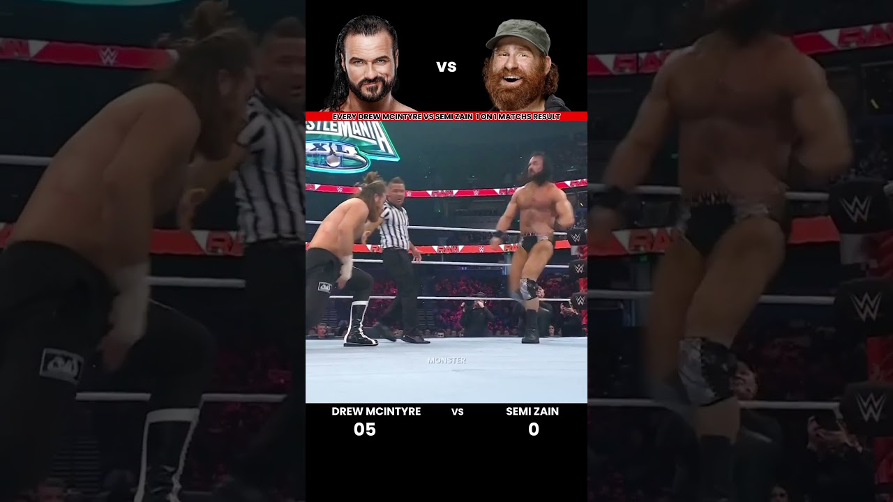 Every Drew McIntyre vs Semi Zain 1 on 1 Match Result Edit 💥 