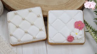 Galletas decoradas EFECTO ACOLCHADO I Quilted Cookie Tutorial - Priscila&#39;s Cookies