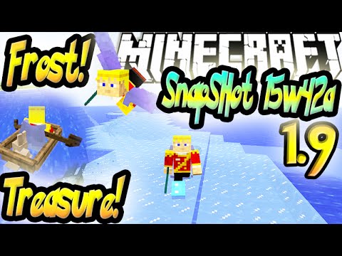 Minecraft 1.9 Frost Walker, Speed Boats, Treasure & Flying 