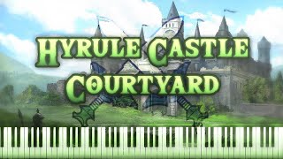 Synthesia Piano Tutorial Hyrule Castle Courtyard - The Legend Of Zelda Ocarina Of Time