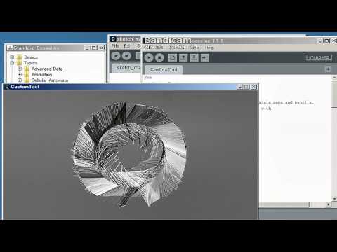 「processing」 で sketch を 動かしてみる