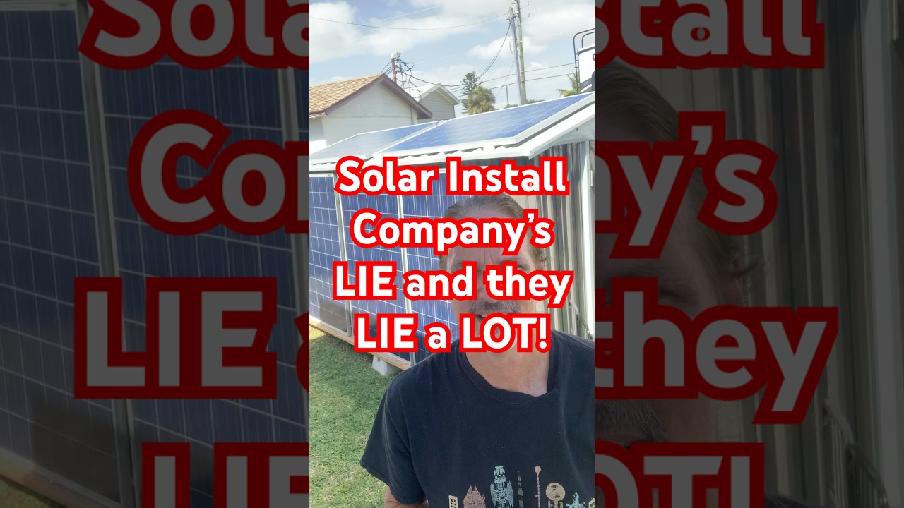 The Largest LIE a Solar Installation Company Will Tell You!!