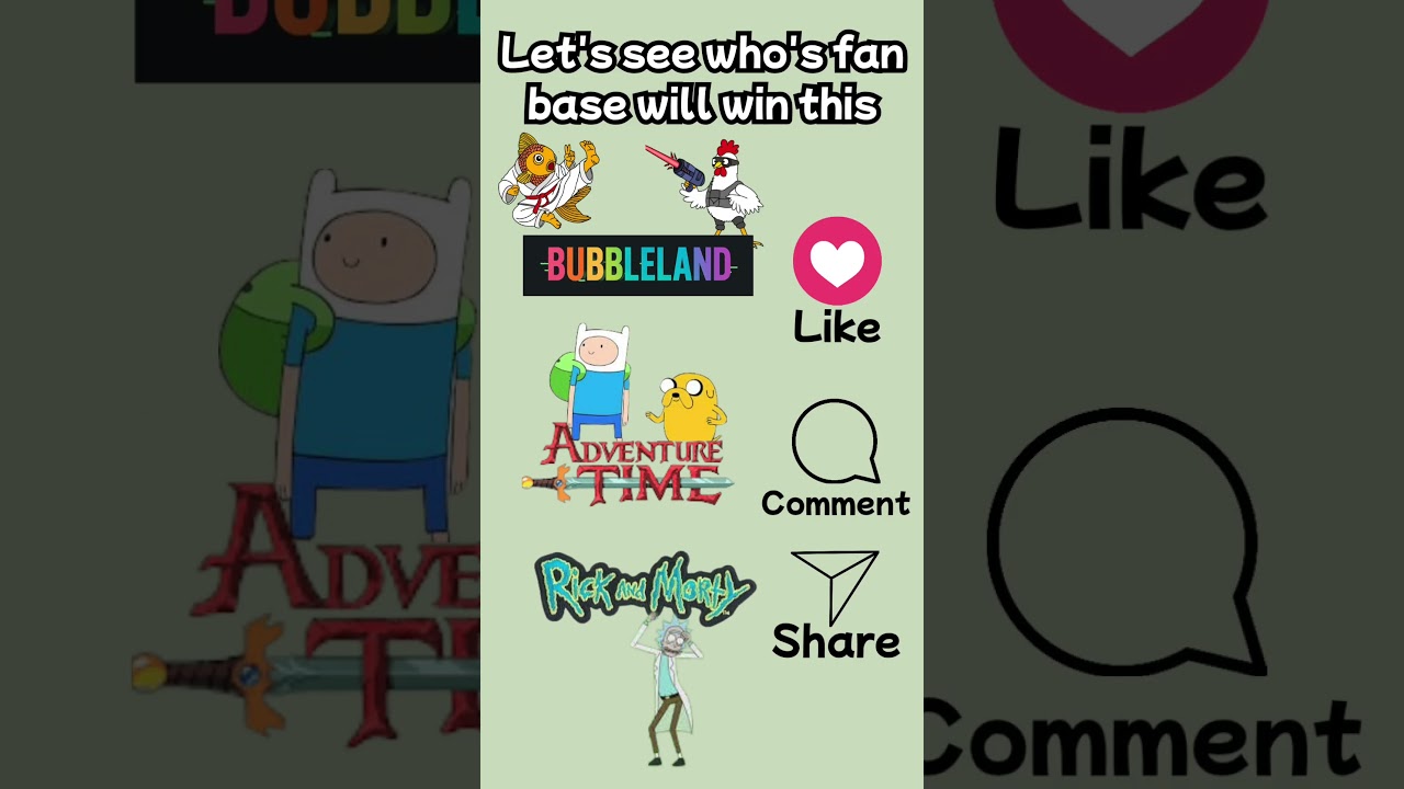 🌈RICK AND MORTY VS ADVENTURE TIME VS BUBBLELAND🌈