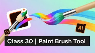 Paint Brush Tool Class-30 In Adobe Illustrator Course