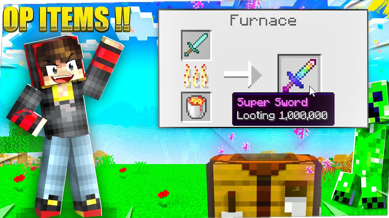 Minecraft But This Furnace Smelts Super OP Loot!💰
