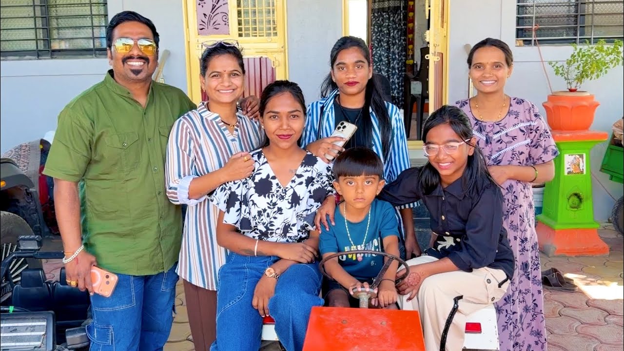 फेमस रिलस्टार गाऊणवाली बाई (रश्मी सोनोणे )फॅमिलीसह आज माऊलीला भेटायला सायखेड्यात 🙏