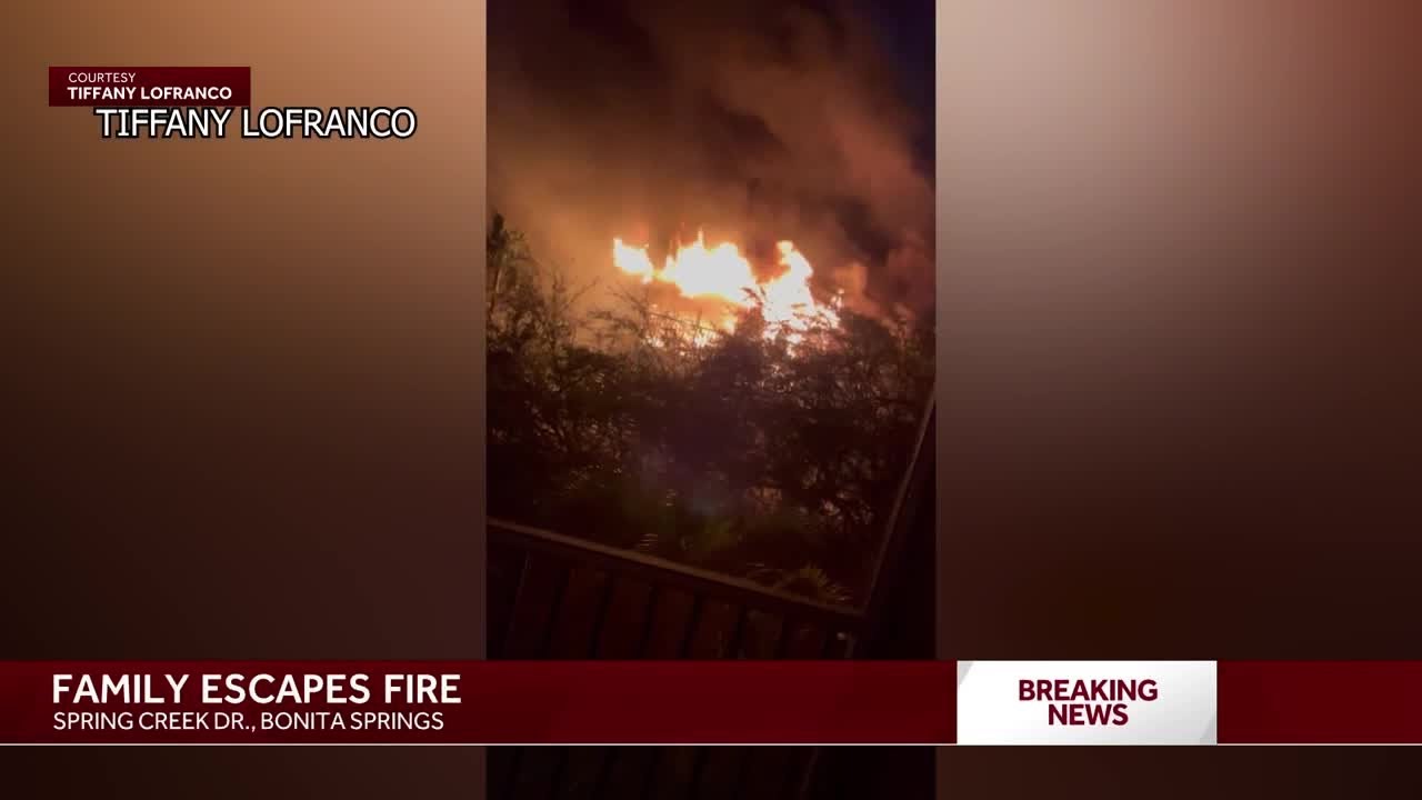 Family escapes Bonita Springs house fire - YouTube