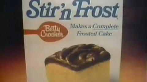 1979 Betty Crocker Stir 'n Frost Cake Commercial