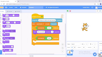 Uso de operadores en Scratch