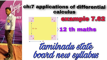 Ch:7 applications of differential calculus example : 7.62