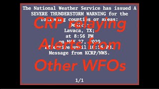EAS Reenactment Mock: CRP relaying alerts from other NWS Offices