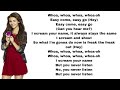 Victorious - Freak the freak out (lyrics)