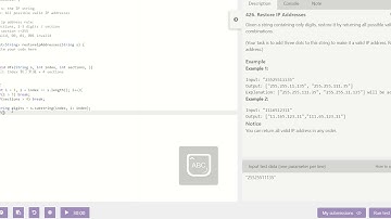 restore IP Addresses 重建IP地址 DFS
