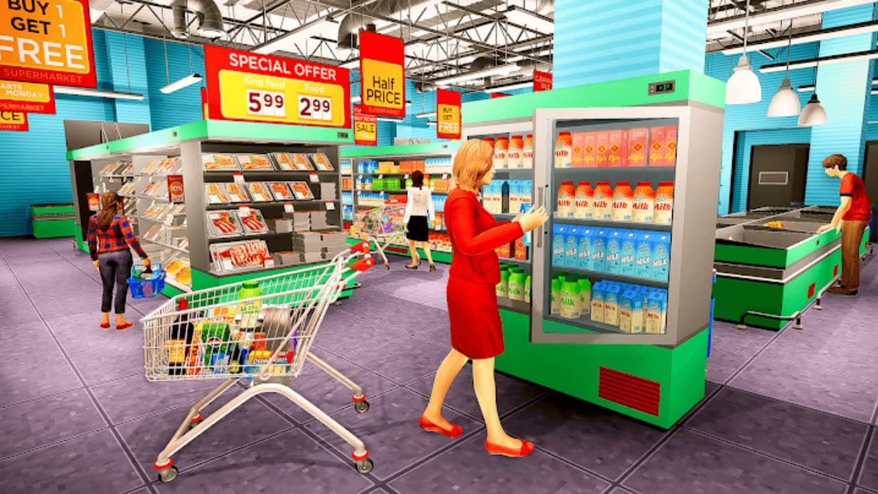 Игра Mall girl. Детская игра в супермаркет на андроид. Supermarket Cashier. 3d Market.