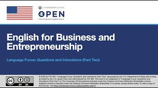 Language Focus: Questions and Intonation - Part  2 (Business English)