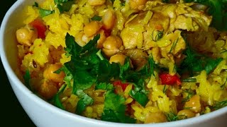 Узбекский плов, который можно приготовить дома на плите, с курицей и нутом Узбекский плов, который можно приготовить дома на плите, с курицей и нутом