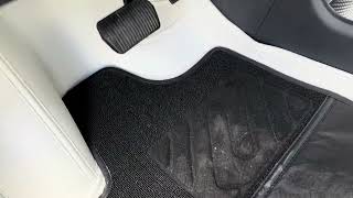 Witamats White Modern Line Double Layer Mats installed in the 2025 Mustang Mach E