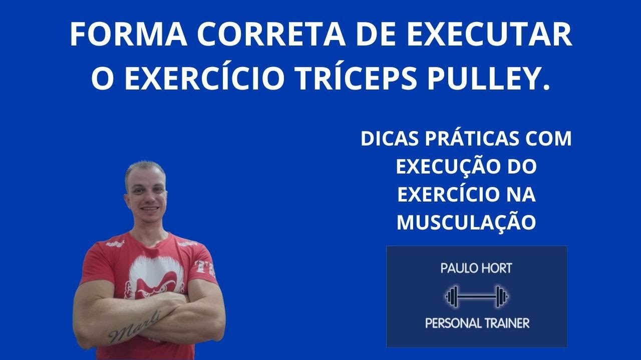 FORMA CORRETA DE EXECUTAR O EXERCÍCIO TRÍCEPS PULLEY 💪💪💪 YouTube