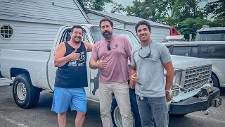 Viewers from New York come to see our lot/ have  Davis offRoad to build there 1975 Chevy square body
