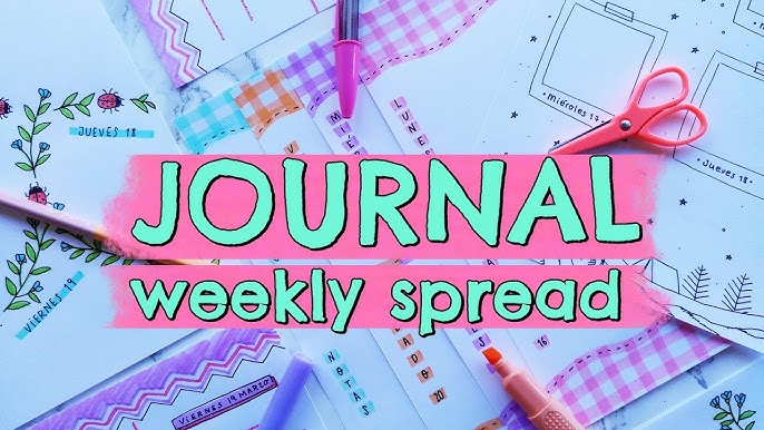 10 Minute Rainbow Weekly Spread Using Highlighters (Bullet Journal