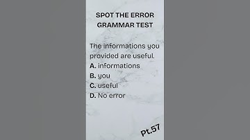 Can You Spot the Grammar Error? 🧠 | Grammar Test #57