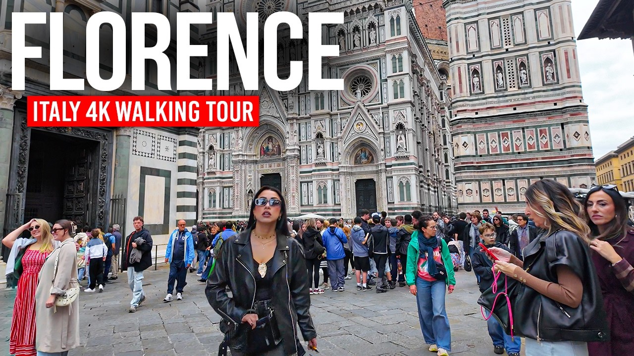 Rome, Italien | florence | Stadsvandring 4K