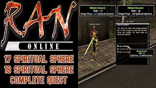 🎮17 & 18 Spiritual Sphere || Level 177 & 187 Skill Complete Quest || RAN Online