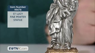 99478_ST LUCY FINE PEWTER STATUE