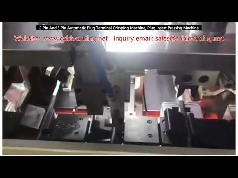 2-Pin and 3-Pin Automatic Plug Terminal Crimping and Insertion Machine