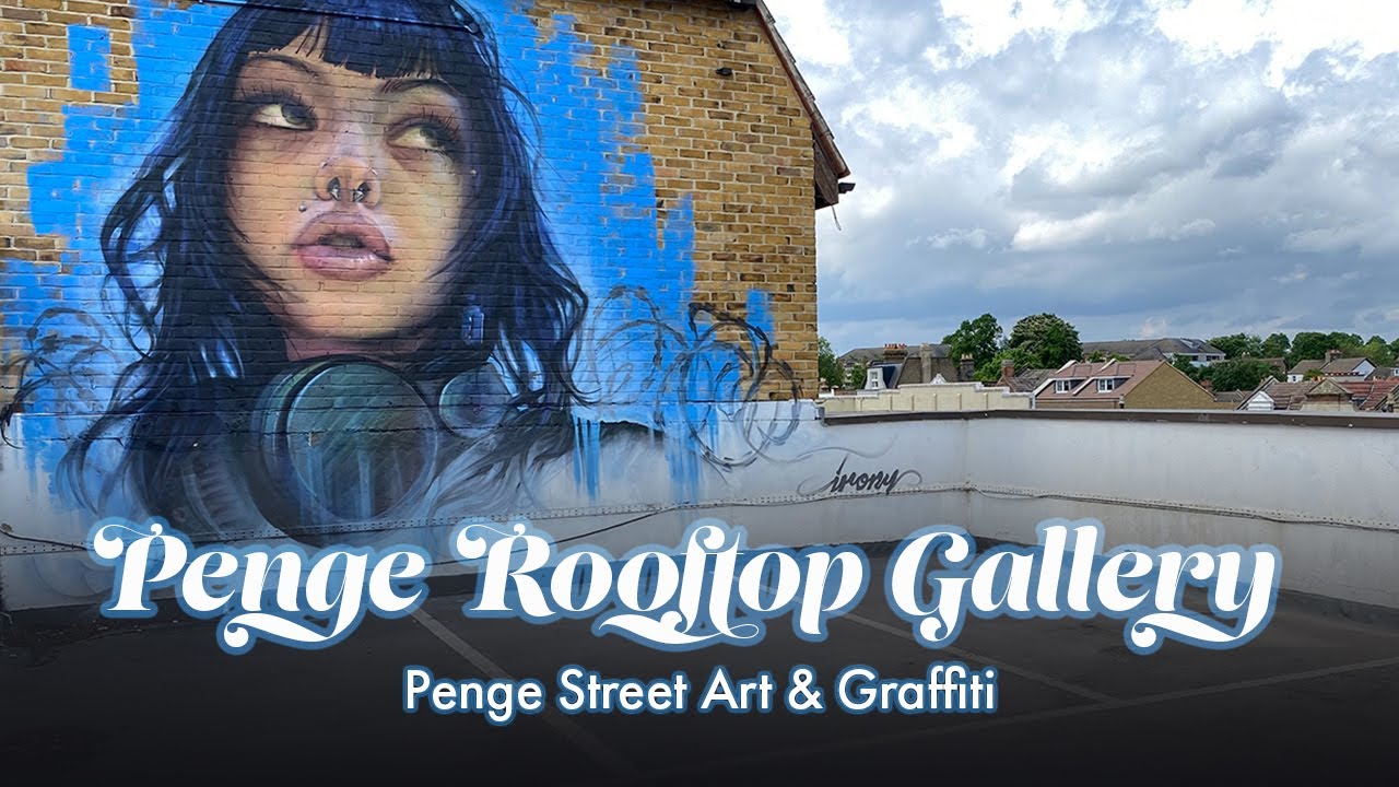 Street art + graffiti rooftop gallery in Penge, South London 