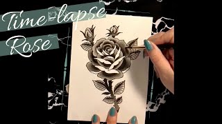Traditional Rose Watercolor Time-lapse