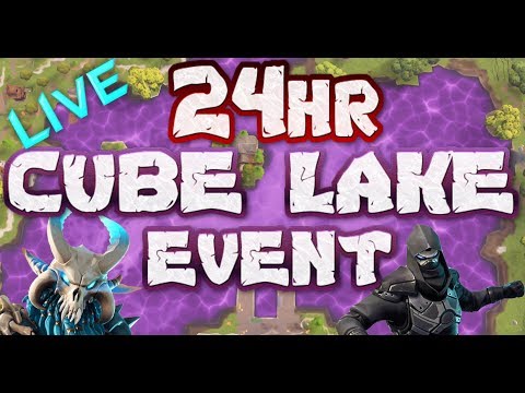 FORTNITE - 24HR CUBE WATCH LIVE - CUBE IS IN TILTED TOWERS NOW - LOOT LAKE EVENT LIVE COUNTDOWN