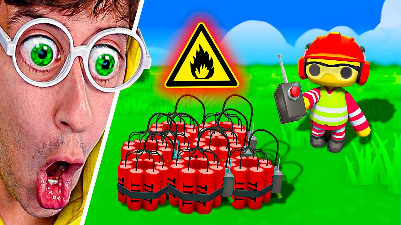 24 HORAS en el TRABAJO MÁS PELIGROSO 🧨💀☢️! (10.000 TNT 🔥) - Wobbly Life #74