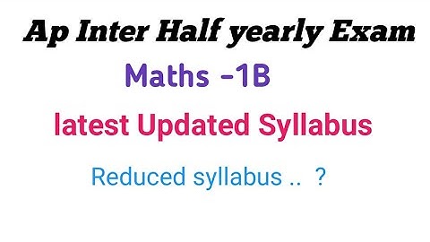 Changes in Ap inter 1st year Maths B syllabus|| Updated Syllabus Maths1B || changes in maths syllabu