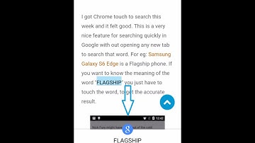 Google Chrome Touch To Search Feature