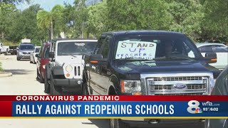 Sarasota and Manatee County educators join forces in their push against reopening schools next month