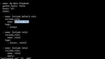 How to use Ansible include_role