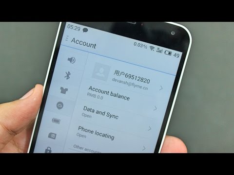 How to Set Up a New Fly Me Account for Backup  , Sync & Restore in MEIZU FlyMe OS