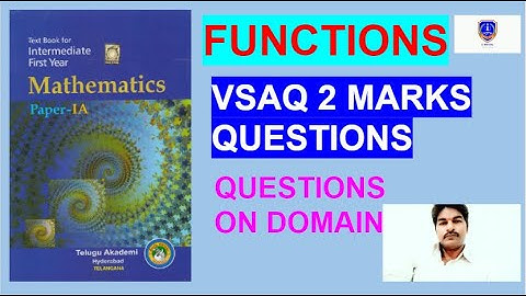 how to find domain of different function s maths 1a vsaq 2 marks questions ;
